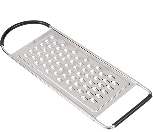 Metal Magery Stainless Steel Extra Course Handheld Non Slip Flat Grater Ideal for Vegetables, Cheese, Eggs