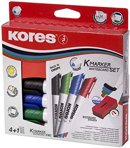 Kores Spugna bianca magnetica 110 x 55 x 20 mm (set di pennarelli per lavagna)