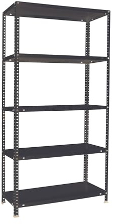 SimonRack Förvaringshylla 5 Hyllplan, 2000x1000x400 mm – Garagehylla i Grå, 100 kg Belastning per Hyllplan - Simon Classic
