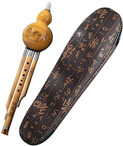 Strapazierfähige Kürbisseide Anfänger Spielen Kürbisflöte Für Die Notenprüfung Piccolo-Instrument Im Konzertsaal Natürlicher Kürbis (Color : Wood_B flat)