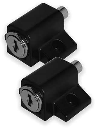 XFORT 2 Pack Black Patio Door Lock & Window Locks for UPVC Windows & Doors, Multi Use Patio Door Security Lock