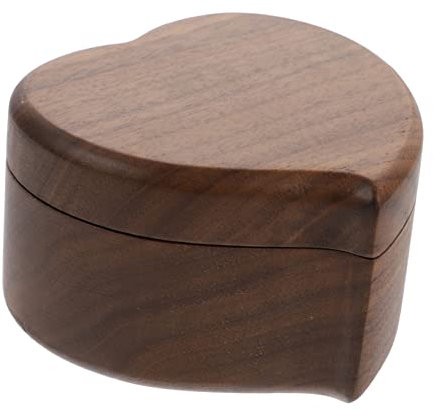 Garneck Holz Spieluhr Herzförmige Wohnaccessoire Musik Box Vintage Design Musicbox Dunkelbraun