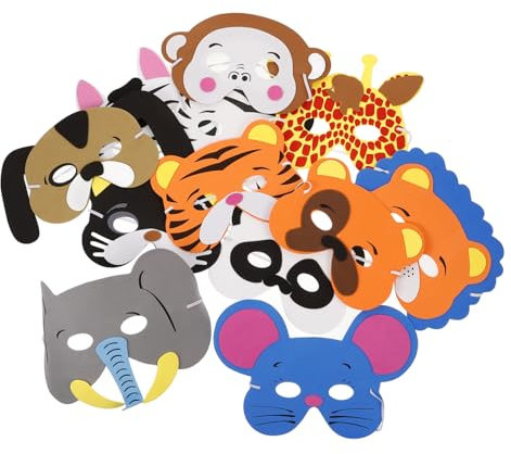 ibasenice 12-Teiliges Tierkostüm Für Kinder Karneval Kinderhandwerk Cartoon