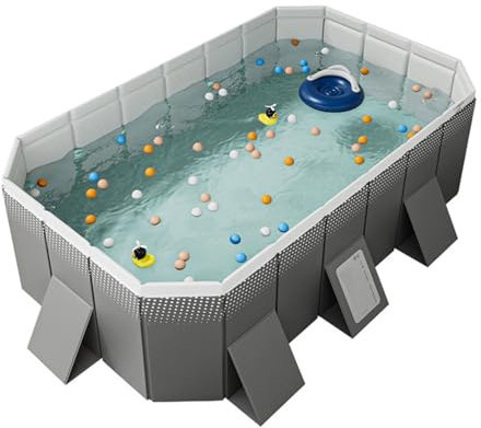 AHDFY Piscina portátil, no Requiere Piscina Inflable, Piscina Plegable, Tumbona Grande y Divertida, Varios tamaños, para niños pequeños, Familia, jardín al Aire Libre, Juego acuático,1.85m