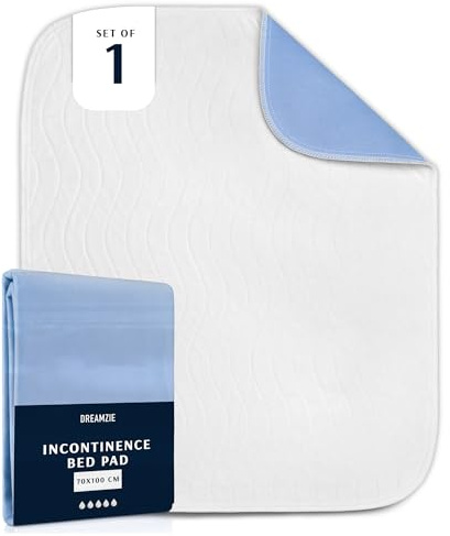 Dreamzie Traverse Letto Anziani, Neonato, Bambini 70 x 100 cm - Assorbente e Impermeabile - Traversine Lavabile per Incontinenza