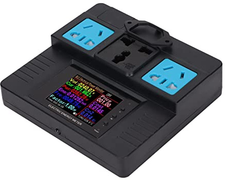 Electricity Usage Monitor, 2.4 Color Display Digital Socket Power Monitor Watt Meter, Outlet Power Consumption Watt Meter for EU US UK Plug