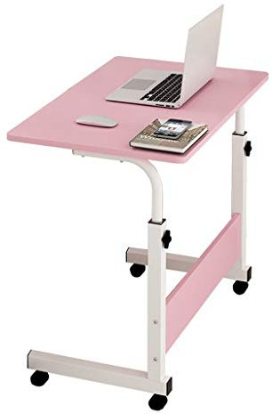 SFNIOKFG Mobiler Computertisch fürs Bett, Lazy Bedside Laptop Table Desktop Mobiler Laptop-Schreibtisch Genießen Sie den bequemen Betttisch mit Rädern über dem Bett