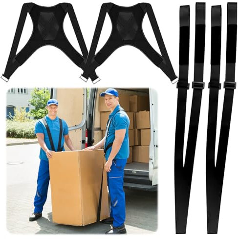 RANJIMA Tragegurte Umzug 2 Personen, 400KG Transportgurt Möbeltransport Hebegurt Umzugshelfer für Möbelpacker, Multifunktionaler Möbeltragegurte Moving Straps für Haushaltsgeräte und Gegenstände