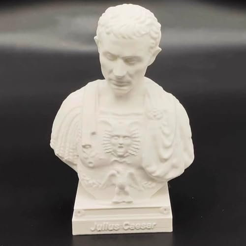 Estatua de César con busto de Alejandro, impresión 3D, figura de Napoleón, escultura de Genghis Khan para sala de estar, decoración de estantes del hogar, figura de colección (César)