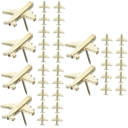 GETAJGHSD 3 Sets Reißzwecken in Flugzeugform Für Foto-reißzwecken Für Weltkarten Dekorative Reißzwecken Zum Anheften Im Büro 12 Stück * 3