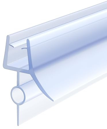 SVNR Shower Screen Seal Strip, Shower Door Seal Strip, Waterproof Bathroom Sealant Strip for Shower Screens and Doors, Durable and Flexible, Easy to Install (T1 Clear​, 4-6mm 100cm)