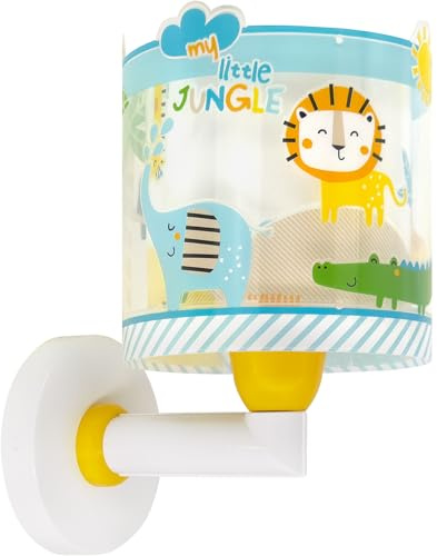 Dalber Kinder Wandlampe My Little Jungle Tiere 76119 | Wandleuchte; Kinderzimmer; E27 - 1 x 15W