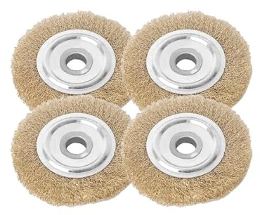 Dstarymnix 4 Stück Fugenbürste Unkrautbürste 110 x 16 mm, 10 mm Drahtbürste für Pflasterfugen, Kompatibel mit Gloria Multibrush und ähnlichen Geräten, Messingdraht Bürste für Moos und Unkraut