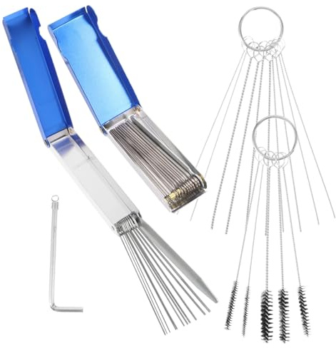 EXAOMBLE Kit Pulizia Del Carburatore Spazzola e Ago Strumento Portatile Per Pulizia Del Motore Detergente Per Acceleratore Strumenti Per Riparazione
