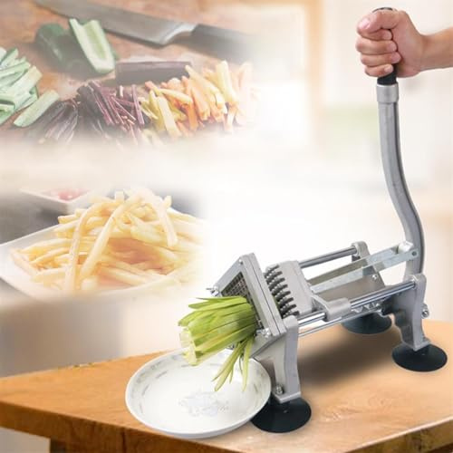 Commercial French Fries Cutter Manual Vegetable Dicer Stainless Steel Blade for Kitchen Restaurant Professional Use