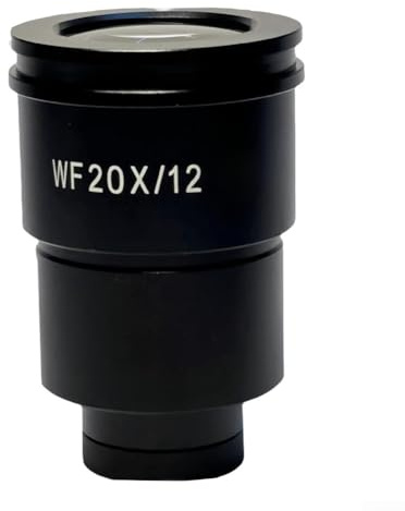Metall-Mikroskop-Okular, biologisches Mikroskop-Okular, hoher Augenpunkt, Weitfeld, 30 mm Schnittstelle, Stereo-Mikroskop-Adapter (WF20X/12)
