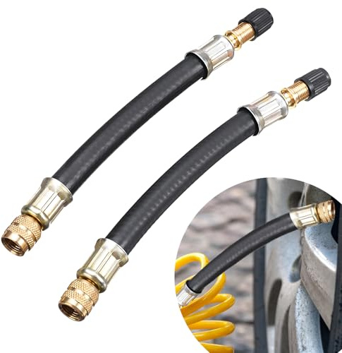 HAOQIAGA 2 Stück Ventilverlängerung Autoventil Verlängerung | Gummi Universal Flexible Tire Valve Extenders, Ventil Verlängerung Adapter für Auto Motorrad Rennrad Fahrrad Scooter