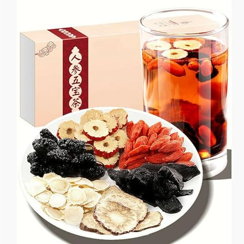 250g De Té Herbal Renseng Cinco Tesoros Tee Original De China Perfumado Tea Verde Orgánico De Flores Nutritivo Y Fortalecedor Tea De Frutas Infusión De Flores Secas Tee Para El Riñón
