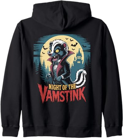 Skunk Puzza Tasso Vampiro Vamstink Halloween Felpa con Cappuccio