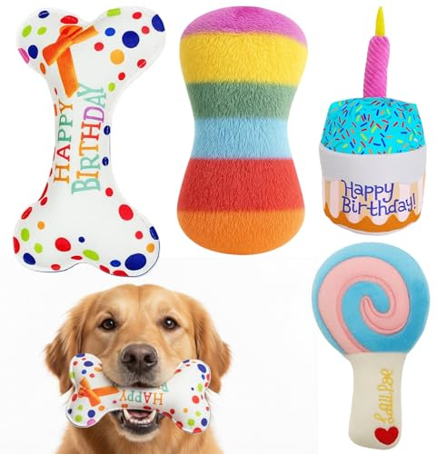 SongBuydn Hundetorte, Hund Geburtstag Geschenk, Hundegeburtstag Spielzeug Set mit Knochen und Lolli, Größe 12-20 cm, Ideal für Hundegeburtstage und Feiern