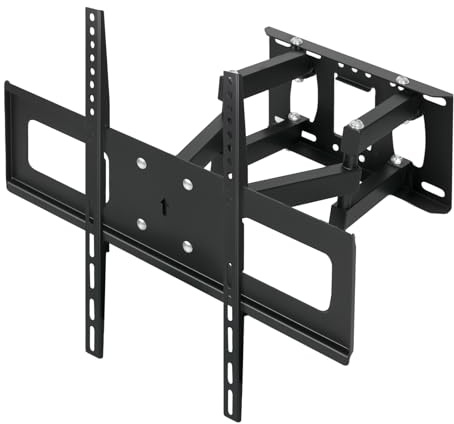 TRADERIGHT Universal TV Wall Mount Bracket for 32-65 Inch TVs, Heavy Duty 60KG Max Load, Full Motion Swivel Tilt & Extend Arm, Fits 400x400mm VESA, Adjustable Corner Mount for Flat & Curved Screens