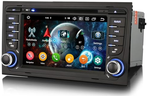 8-Kern Android 14 Autoradio für Audi A4 S4 RS4 8E 8F B9 B7 SEAT EXEO Radio Apple CarPlay & Android Auto 4G LTE WiFi Canbus Bluetooth 5.1 SWC DAB+ Touchscreen 4GB+64GB