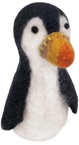 Nepalaya Artisan Community - EW-157 - Eierwärmer, Pinguin, Filz, Handarbeit, 13cm x 9cm x 5cm
