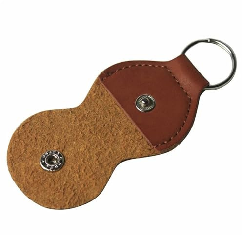 Nyckelring med plektrumhållare, 35st Guitar Pick Bag PU Läder Flerfärgad förvaringshållare Tillbehör(Brown)