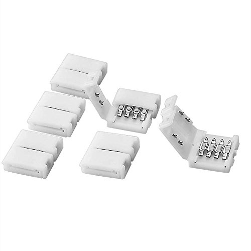 4 pines RGB 5050 luz de tira del LED Adaptador de conector sin soldadura Para 5050SMD No-impermeable RGB llevó la tira 5PCS