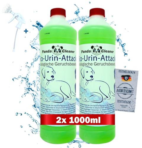 PandaCleaner Bio Urine Attacke - Katzengeruch Entferner - 2000ml Konzentrat - Teppichreiniger Hundeurin - Geruchsentferner/Geruchtsneutralisierer - Fleckenentferner Urin | Teppichreiniger Hundeurin - Geruchsentferner - Geruchtsneutralisierer - Fleckenentferner Urin