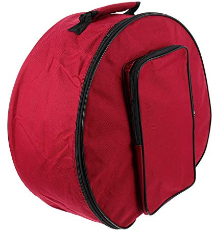 Drum Rucksack Tasche Reiserucksack Snare Drum Case 33-35.6 cm Dumb Drum Bag Cloth Dumb Drum Practice Pad Bag Percussion Instruments Zubehör (Rot) Drum Gigbag Schwarz Rucksack