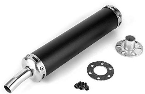 KIMISS Silenciador de de acero inoxidable 0.8 pulgadas, para motocicleta 2 tiempos, pieza modificada, de con tubo de 20mm