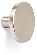 Gedotec Möbelknopf Antik | Schrankknopf Edelstahl Optik | COMO | Metall rund | 1 Stück - Ø 41 mm | für Kommoden oder Schubladen - Küchenschränke & Türen | Möbel-Knauf mit Schrauben