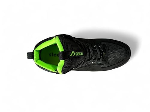 sleeco - Pantofole eleganti in stile Jordan Sneaker (unisex) per uomo e donna - Sneaker da interno moderne e comode (REVO 1, REVO 2 e NOVO), Nero , 40 EU