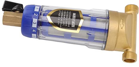 Aramox Filtre à Eau de Sédimentation, Filtre à Eau de Sédimentation Cyclonique G1/2 Pouces, Filtre à Eau de Lavage à Contre-Courant en Cuivre Pur pour Toute la Maison pour Laveuse