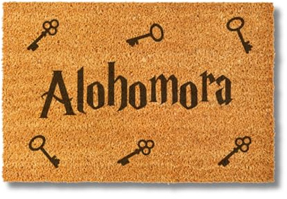 Alohomora Fußmatte für den Eingangsbereich mit lustigen Botschaften, für den Eingang zu Hause, originelle und lustige Fußmatten, für den Eingangsbereich des Hauses, für ein gemütliches und fröhliches