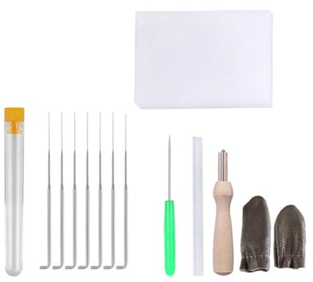 CVZQTE Filz-Starter-Kits, Anfänger-Filznadel-Werkzeug, Wollfilznadel mit Holzgriff für Erwachsene, Filzspielzeug, Bastelwerkzeug, Sammlung