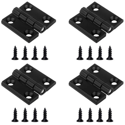 DesertBoy Charnières de porte pliantes en bois 40x40 mm, vis incluses, pour armoire, tiroir, fenêtre