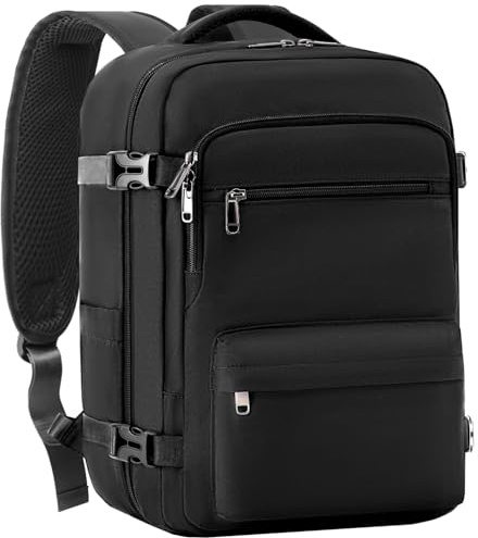 COOLIFE Handgepäck Rucksack 45x36x20 EasyJet Eurowings Laptopfach 32L | Business Rucksack Flugzeug wasserdicht Diebstahlschutz, leicht & praktisch – Geschäftsreise Wochenendtrip für Damen Herren