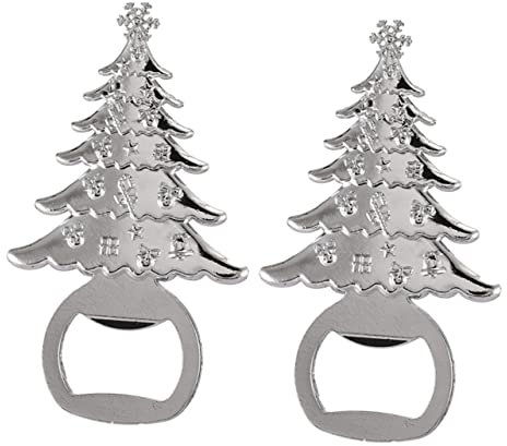 Mikinona 2stücke Weihnachtsbaum Flaschenöffner Aus Praktische Flaschenöffner Für Weihnachten Hochzeiten Und Partys Vielseitig Einsetzbar Als Schlüsselanhänger Oder Dekoration