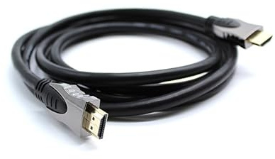 WatioWave Cable HDMI 1.4 macho a macho dorado de 2 metros, transmisión de video y audio de alta definición para dispositivos electrónicos.