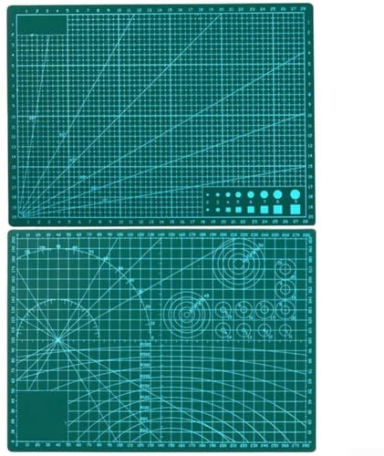 DAZZLEEX Tapis de découpe épais A3/A4/A5 pour gravure et dessin - Tapis de découpe double face parfait pour la couture et la sculpture (A-4 vert)