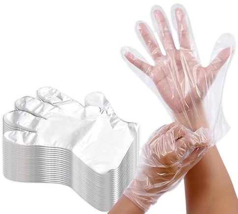 TB1 Products 100 Count Disposable Food Prep Gloves – Clear Polyethylene Kitchen Gloves for Cooking, Cleaning & Food Handling – Non-Latex, One Size Fits Most – Lightweight & Hygienic
