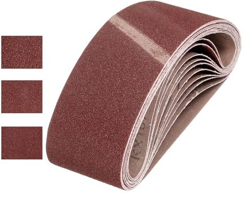 QUARKZMAN 100mm x 610mm Nastri Abrasivi, 15Pz 80/120/240 Grana Carta Vetrata per Levigatrice Ossido di Allumina Per Lavorazione Legno, Lucidatura Metalli, Affilatura Coltelli | Ossido di Allumina, per Levigatrice, per Lavorazione Legno, Lucidatura Metalli, Affilatura Coltelli