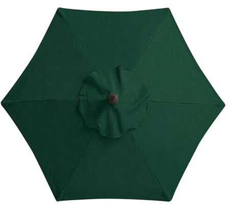 TRDEWR Umbrella 6/8 Bones Sunshade Umbrella Cover Waterproof Replacement Sunshade Cloth Sun Protection Detachable Washable Compact Umbrella(DarkGreen 270CM6bones)