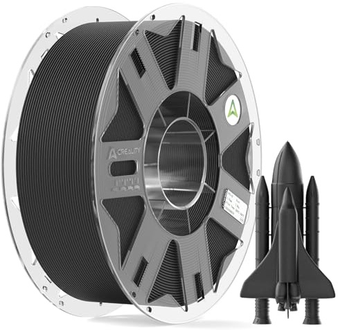 Creality PPA-CF 3D-Druckerfilament 1kg, Hochleistungs-Nylon mit 15% Kohlenstofffasern, reißfest, hitzebeständig und verzugsfrei, Schwarz