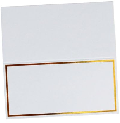 LIFKOME 20 piezas Tarjetas de Mesa Tridimensionales Blancas con Dorado para Fiestas y Banquetes Tarjetas de Lugar con Estampado Caliente para Bodas