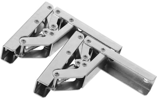 DIKACA Bisagras Hidráulicas Amortiguadoras Plegables para Puertas de Armarios Bisagras Ocultas de Montaje Superficial 180° Cierre Silencioso Kit de 2 Piezas para