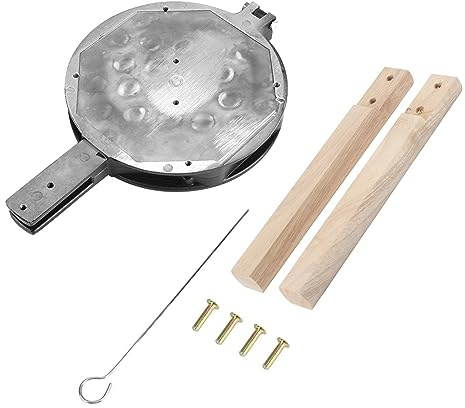 Moule de cuisson à bulles d'œufs, gaufrier antiadhésif, moule à gaufres aux œufs en aluminium de haute qualité avec poignées en bois, conception de support fixe pour la cuisine à