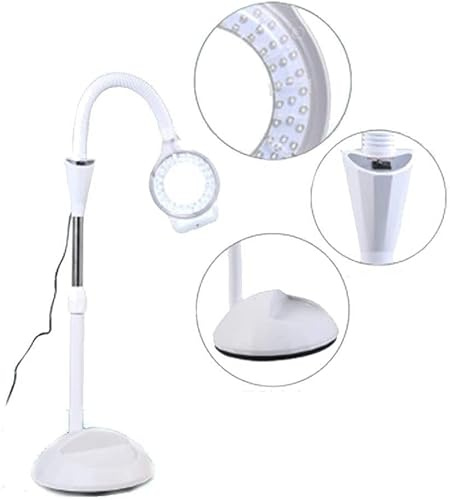 NUHSLF Magnifying Floor lamp Telescopic LED dimmable Magnifying Glass Beauty Manicure Tattoo Eyebrow shadowless Lifting lamp Keep it in Mind